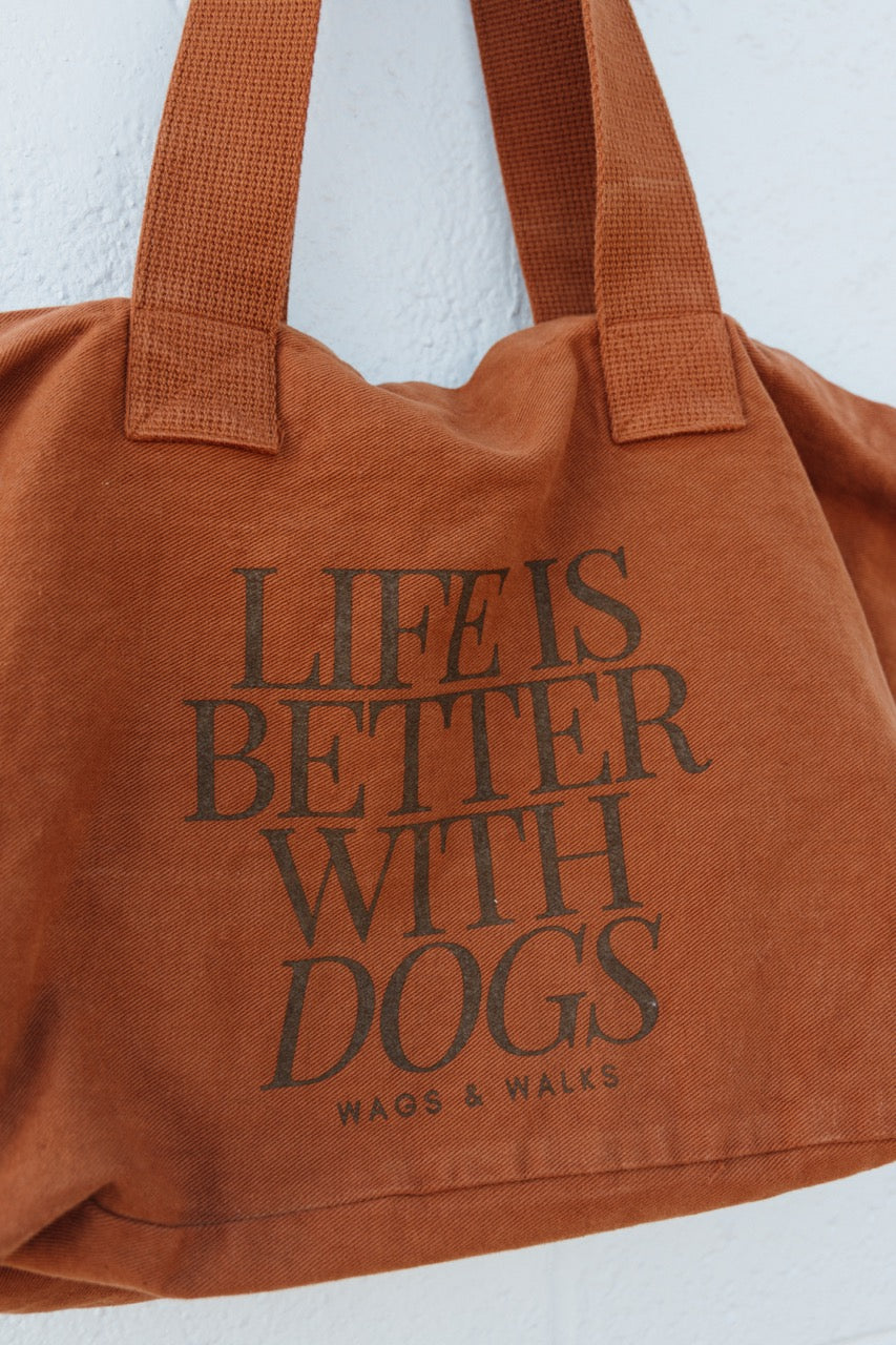 Life is Better with Dogs Large Dumpling Tote