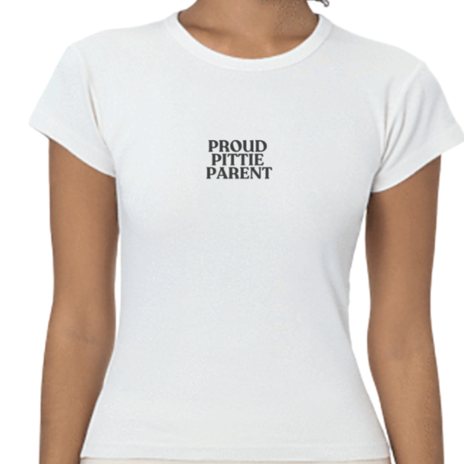 Proud Pittie Parent White Baby Tee