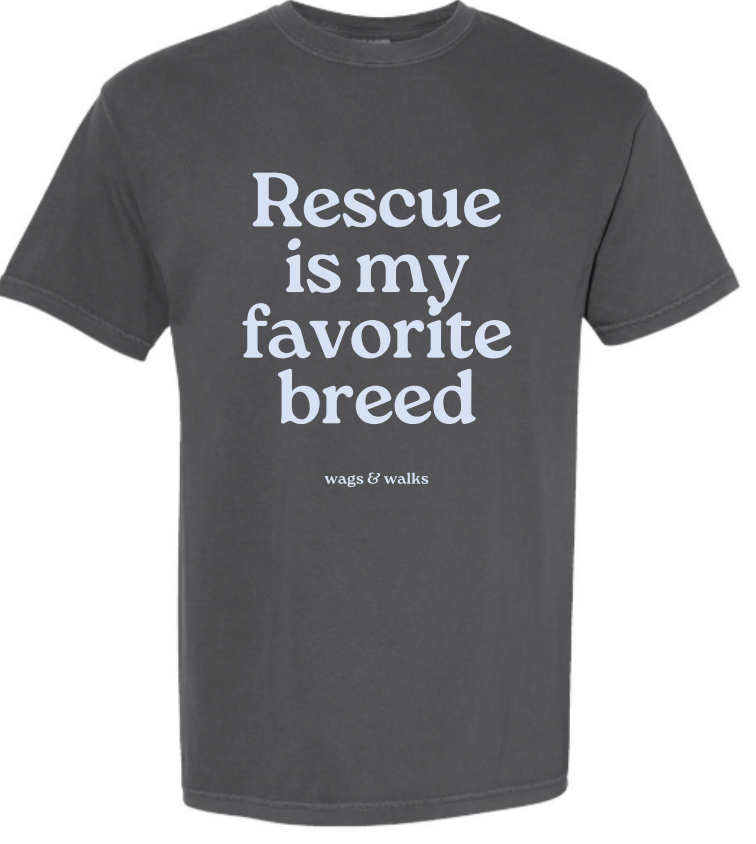 Rescue is My Favorite Breed Vintage Tee in Grey