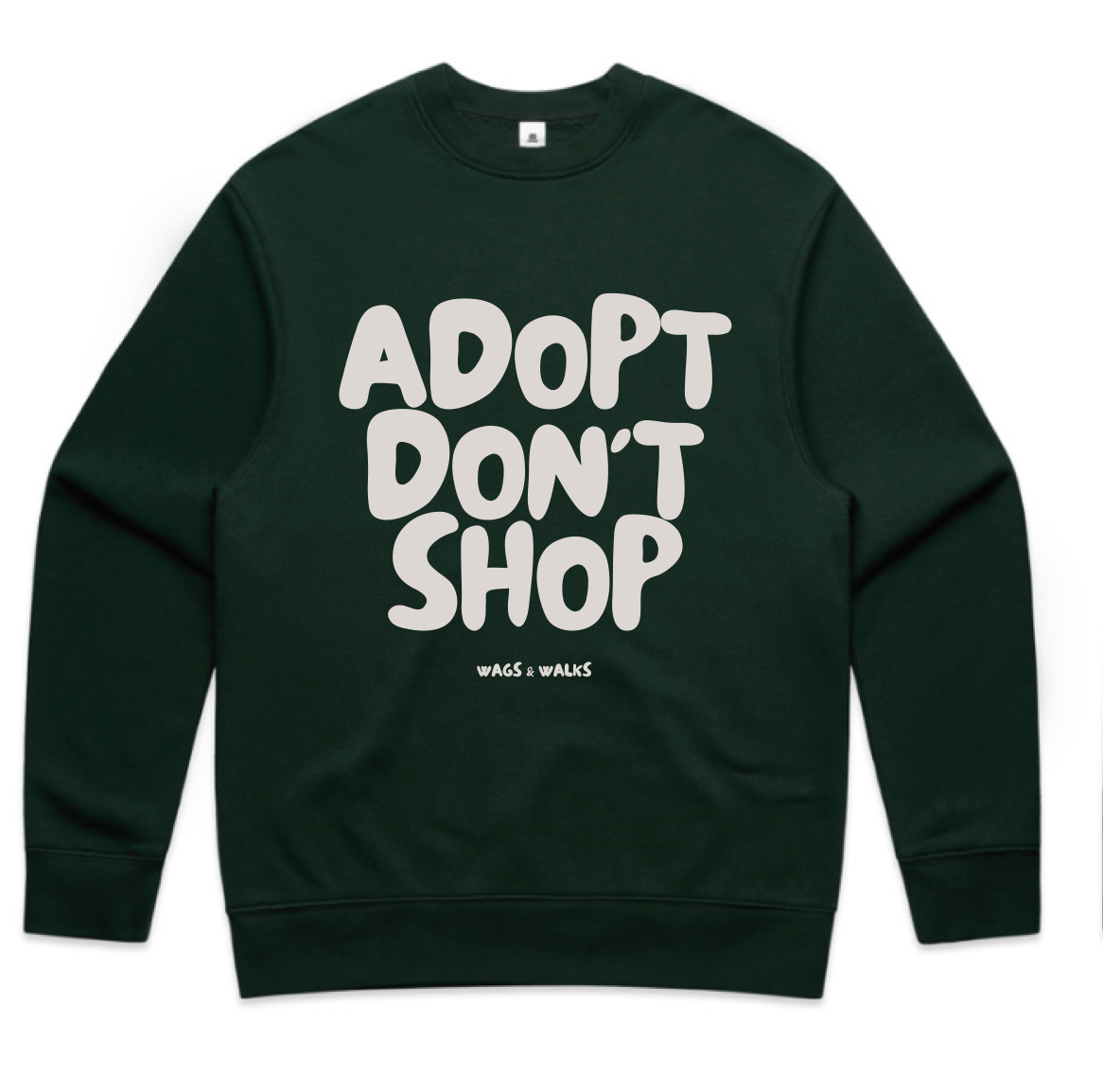 Adopt Don't Shop Crew in Pine Green