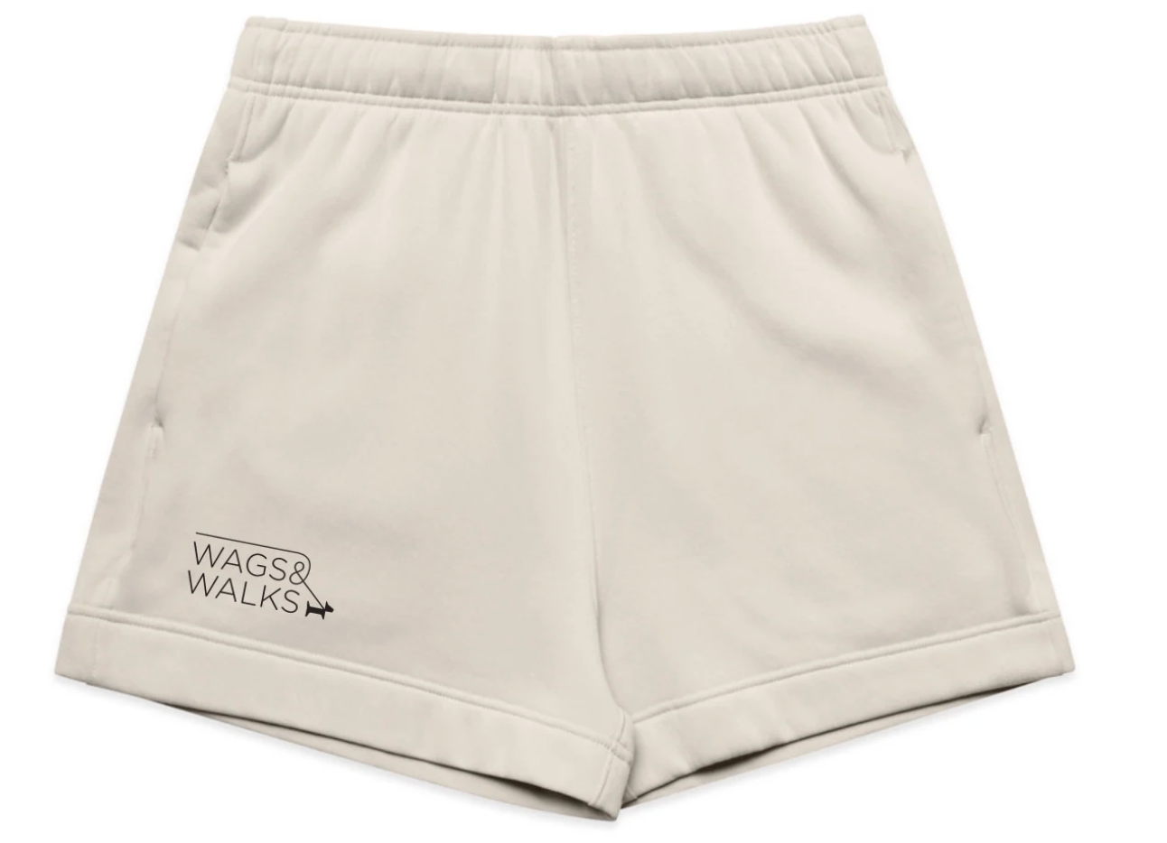 Wags & Walks Logo Track Short (Bone)