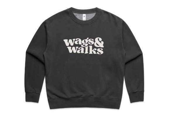 Wags & Walks Faded Black Crewneck