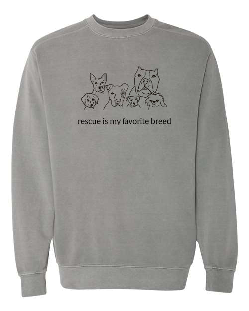 Rescue Is My Favorite Breed Illustrated Sweatshirt