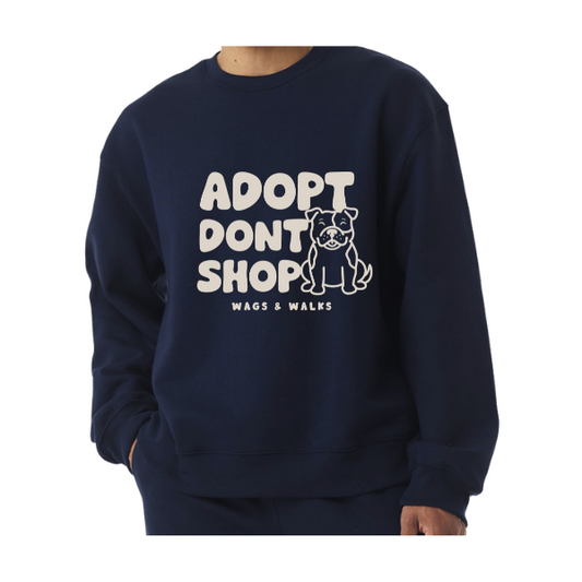 Adopt Don't Shop Illustration Crewneck