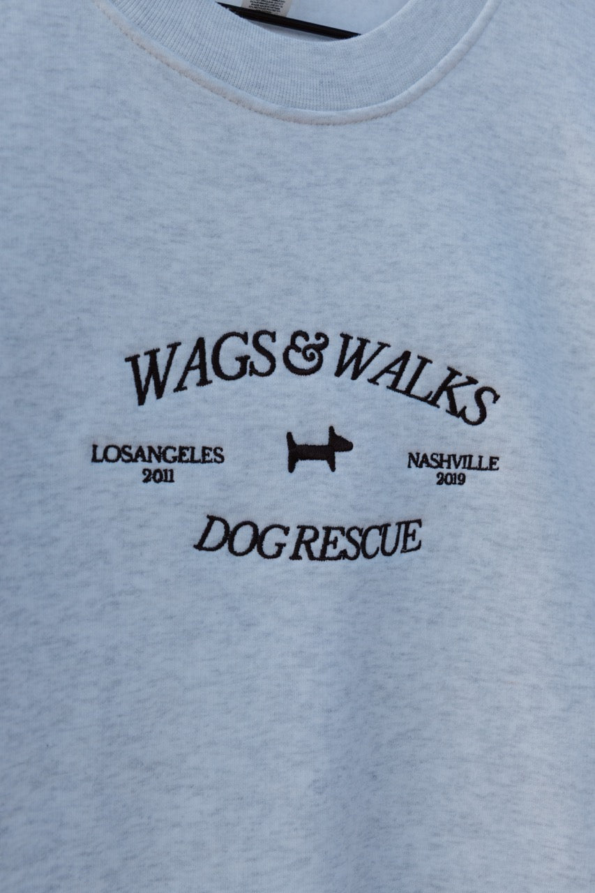 Wags & Walks Dog Rescue Embroidered Crewneck