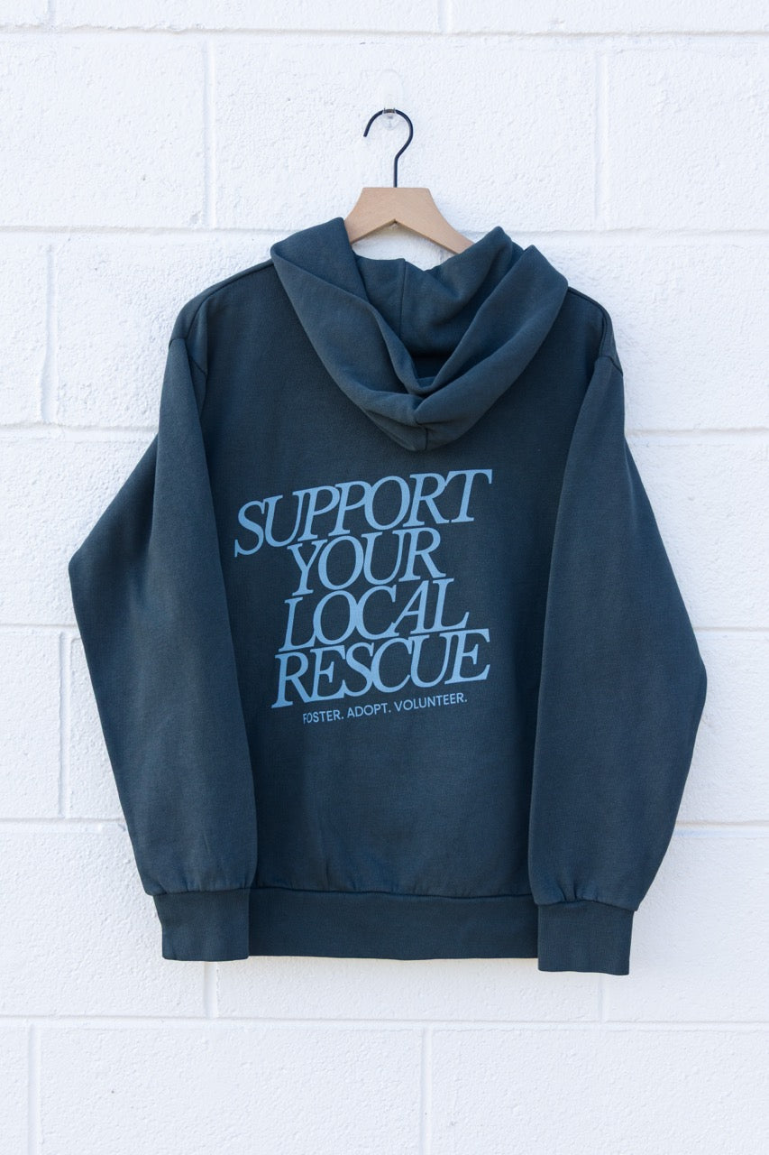 Support Your Local Rescue Relaxed Hoodie