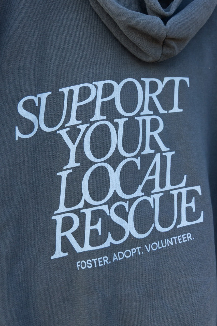 Support Your Local Rescue Relaxed Hoodie