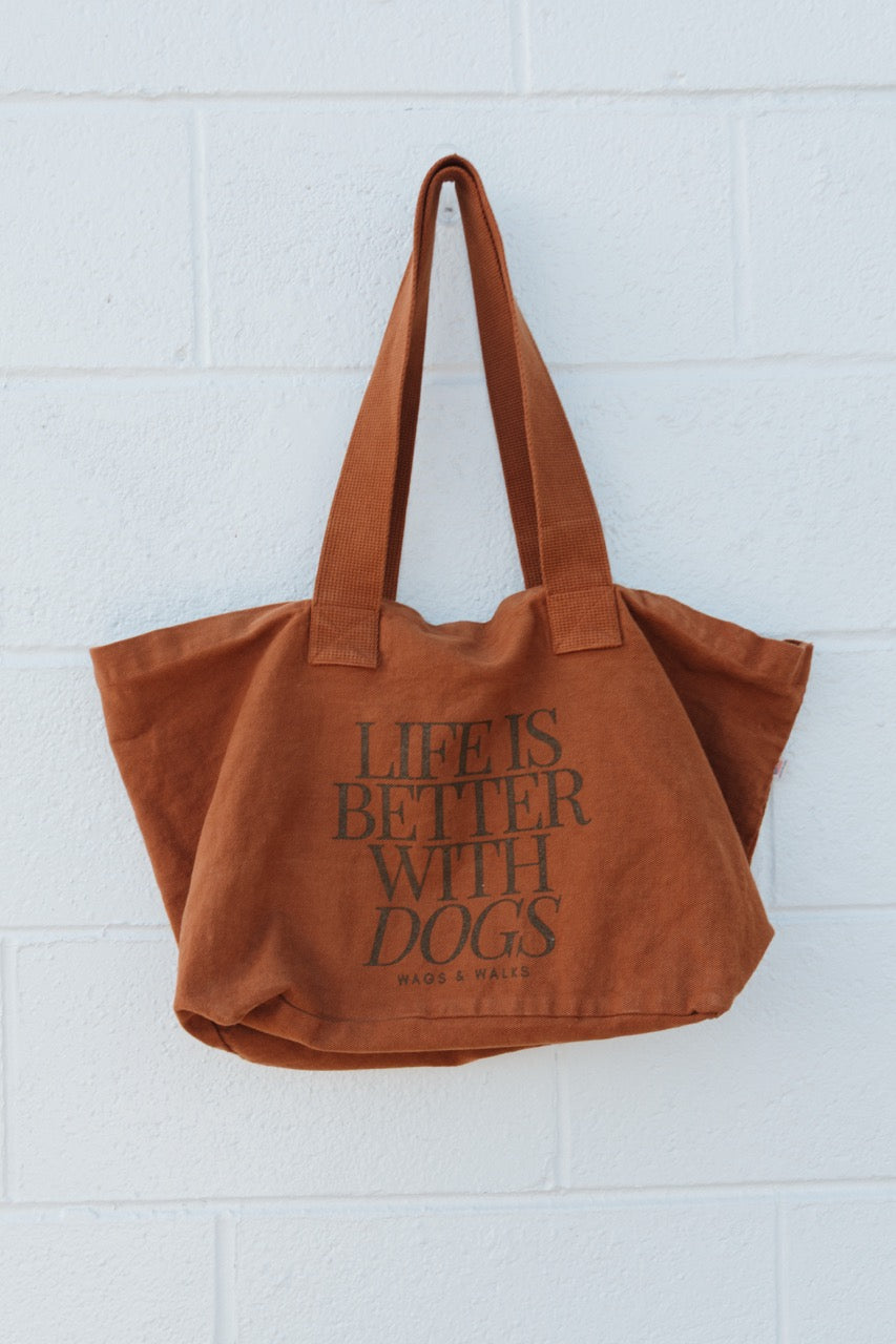 Life is Better with Dogs Large Dumpling Tote