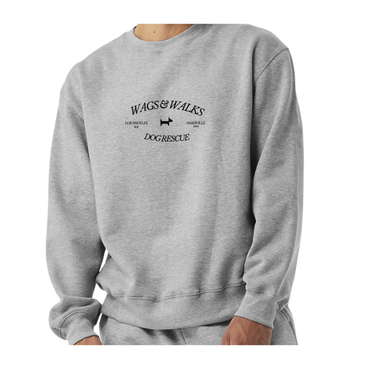 Wags & Walks Dog Rescue Embroidered Crewneck
