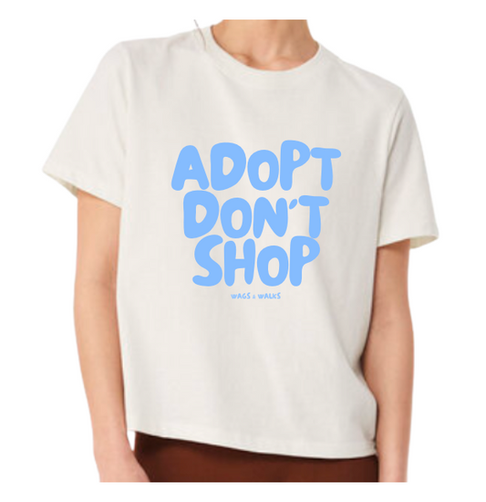 Adopt Don't Shop Ladies Cream Tshirt