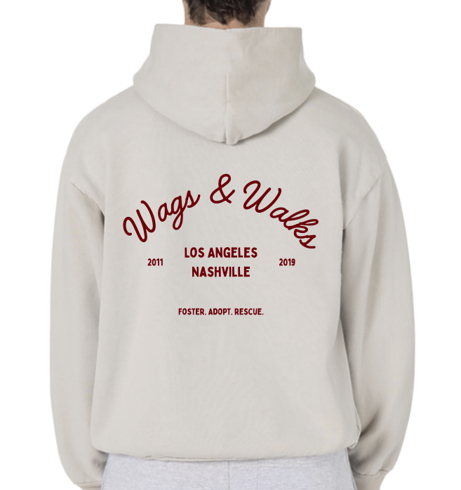 Support Your Local Rescue Embroidered Hoodie in Red
